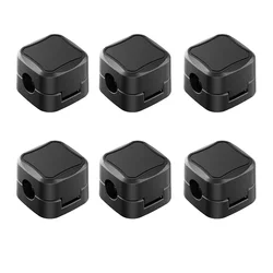 Magnetic Cable Organizer Clips - Under Desk Cord Management (6PCS BLACK)