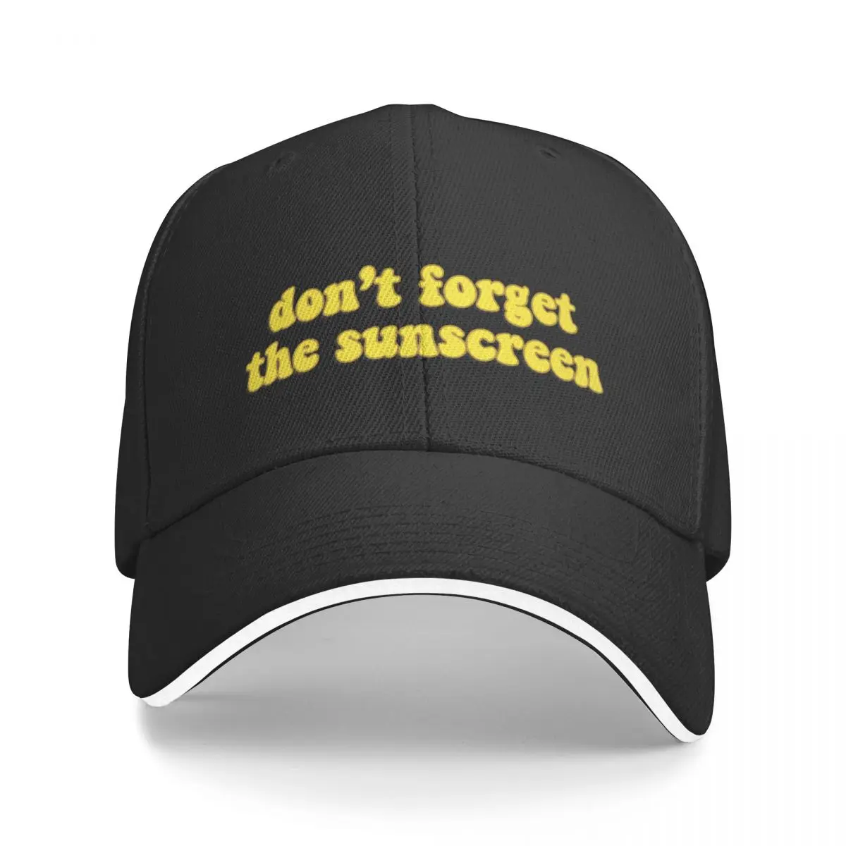 

New don't forget the sunscreen SPF Baseball Cap Golf Hat black Cap Woman Men's