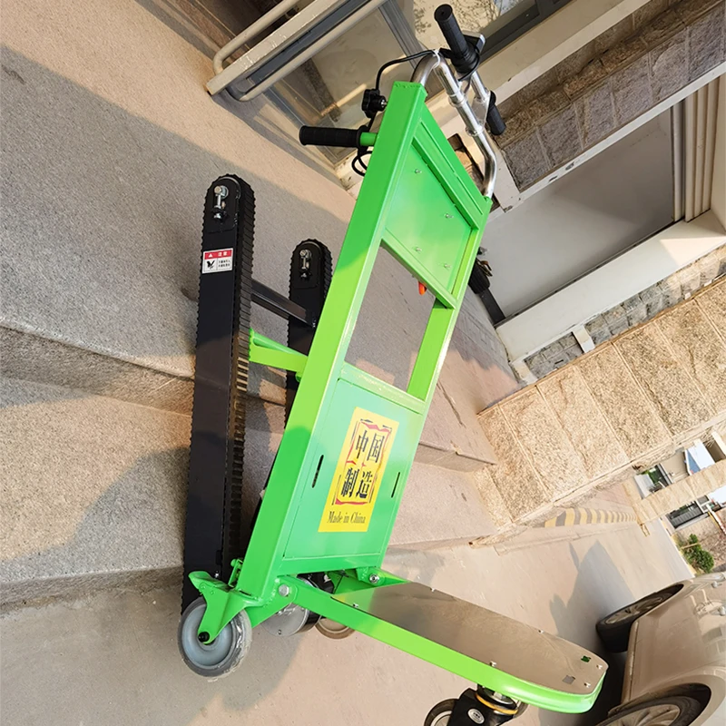 120kg Electric Stair Climbing Car Hand Trolley Climbing Cart Crawler type Up And Down Stair Climber Folding Hand Trolley