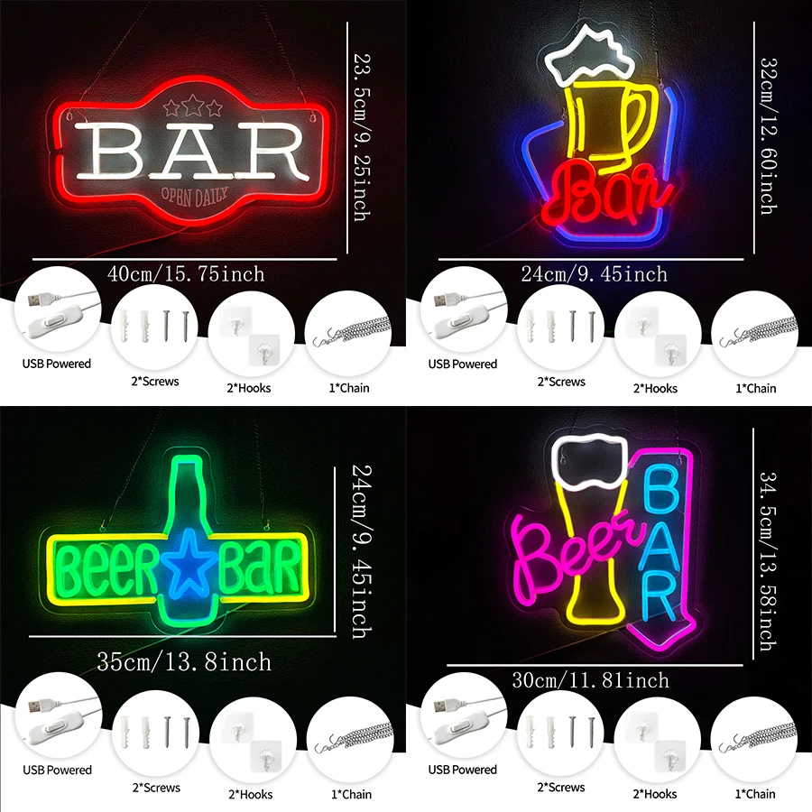 Insegna Al Neon Crs Light Per Parete - Decorazione LED Per Bar, Camera Da Letto, Pub E Ufficio - Luce Regolabile