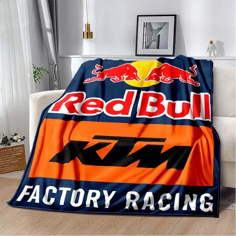 

3DK-ktm Fashion Flannel Plush Blanket Motorcycle Series Blanket Blankets for Beds Living Room Bedroom Sofa Warm Blanket Boy Gift