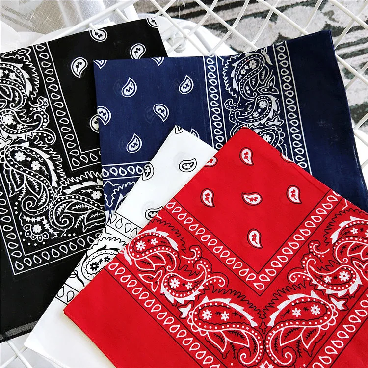 Hair Accessory Bohemia Print Bandana For Girls Women Kids Unisex Headband Scarf Face Mask Cross Turban Headwear 60cmX60cm