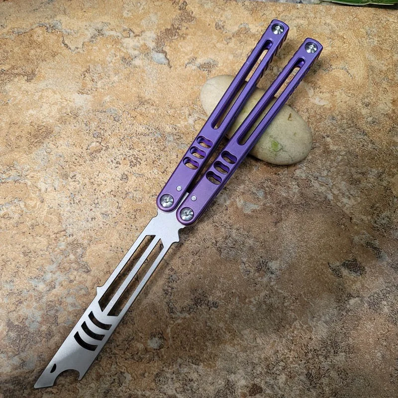 2022 Newest Theone Butterfly Trainer Knife Shark Channel Titanium