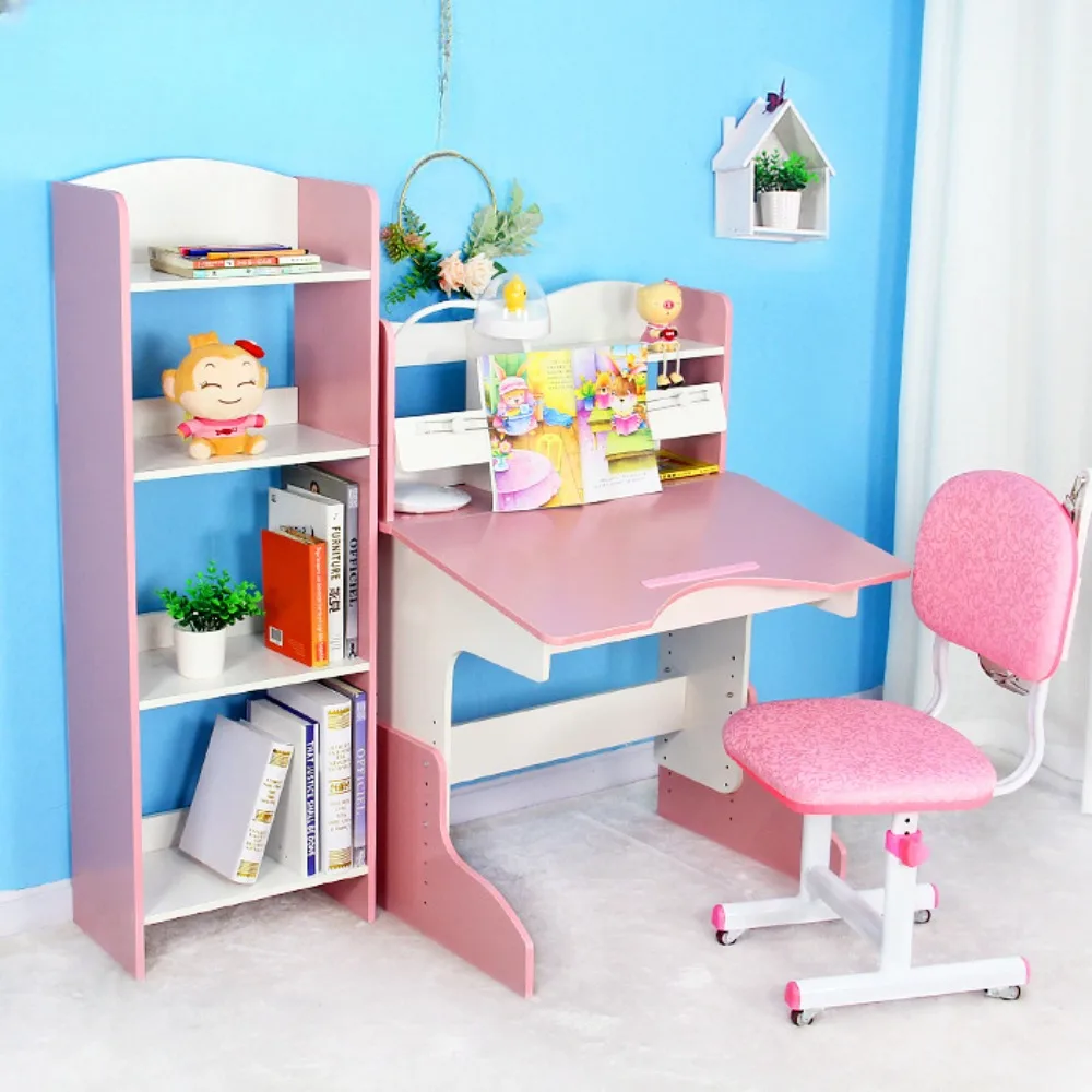 

Children's learning desk and chair set, adjustable height writing desk, kindergarten professional desk, household children's wri