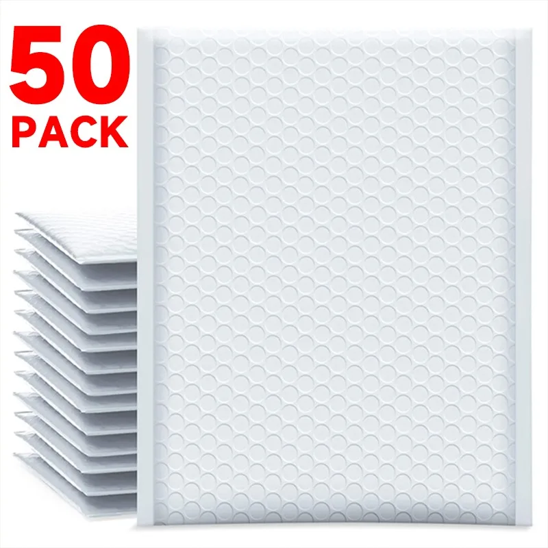 

10/30/50 Pcs White Bubble Envelopes for Packaging Mailing Gift Self Seal Mailers Padded Shipping Packages Waterproof Bubble Bag