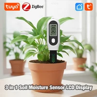 Tuya Smart Zigbee Soil Tester Temperature and Humidity Sunlight Meter Moisture Sensor Garden Automation Irrigation Detector