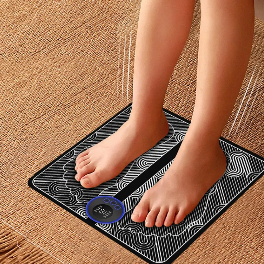 

1pcs Pulse Electric Foot Massager Foot Therapy Machine Massage Muscle Foot Pad Acupuncture Foot Mat Pad Intelligent Stimula J6U1