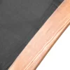 Patio Mesh Wood Recliner Chaise Lounge Chair Lounger W/ Cushion - Black 6
