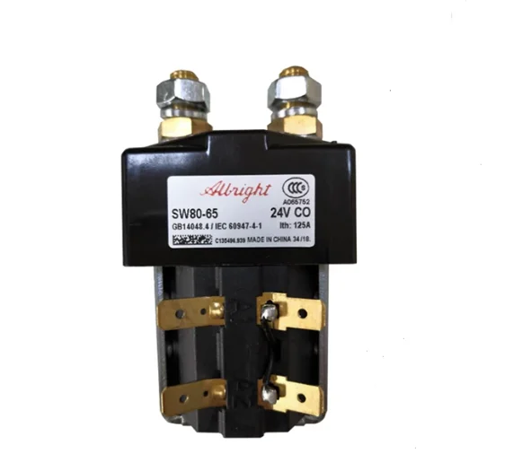 24V empilhadeira/carrinho de golfe solenóide SW80-65 DC contator elétrico Albright para peças de paletes