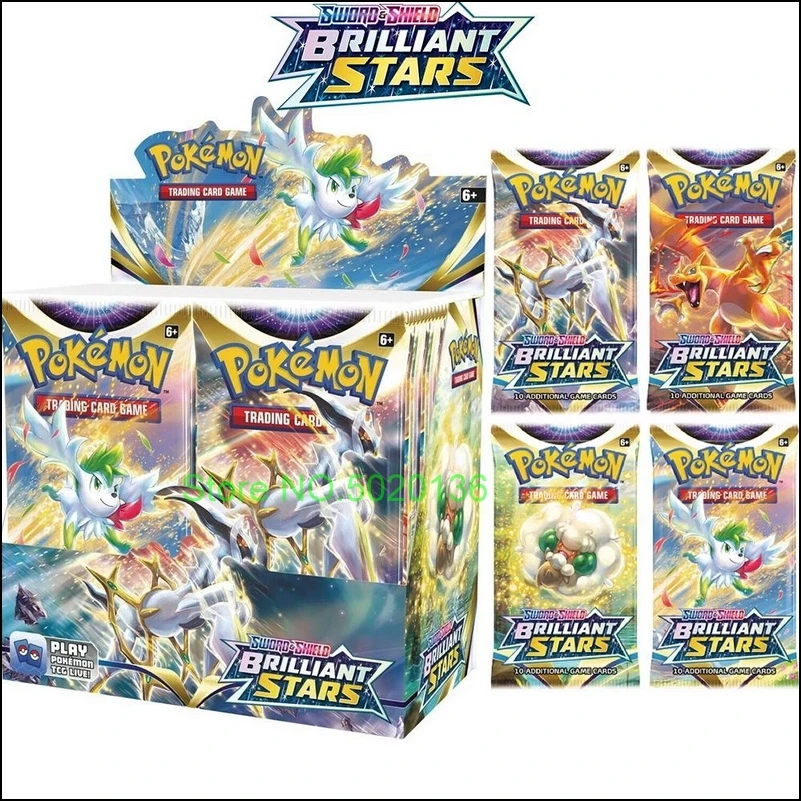 Английские карты Pokemon 324 360 шт. щит меча блестящие звезды Fusion Strike Booster Box торговая