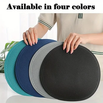 25 centimetri Grande Tappetino In Silicone Sottobicchiere Resistente Al Calore Tovaglietta A Nido D'ape Antiscivolo Pentola Zerbino Da Tavolo Rotondo Tazza Zerbino Accessori Da Cucina 1
