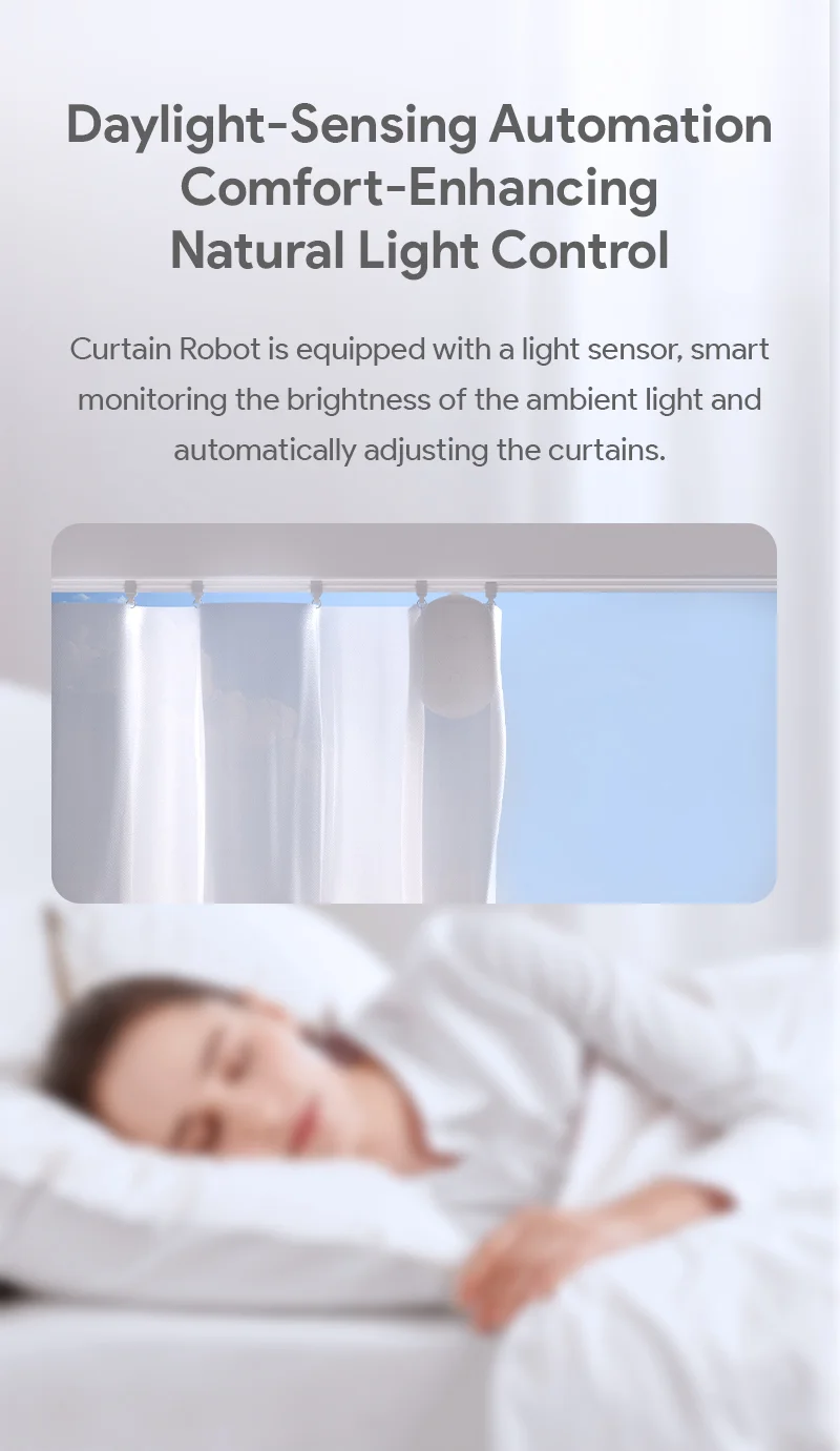 Tuya Smart Zigbee / Bluetooth Curtain Motor with Hooks Smart Curtain Pusher Robo