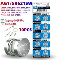 10PCS AG13 LR44 1.5V Button Batteries LR41 LR1130 LR626 SR621SW SR626SW SR920SW SR721SW Alkaline battery Cell Coin for Watch Toy - Image 2