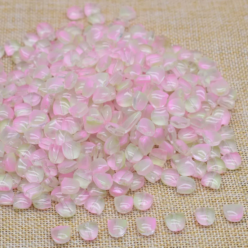 30pcs 9mm Multicolor Glass Tulip Flower Beads