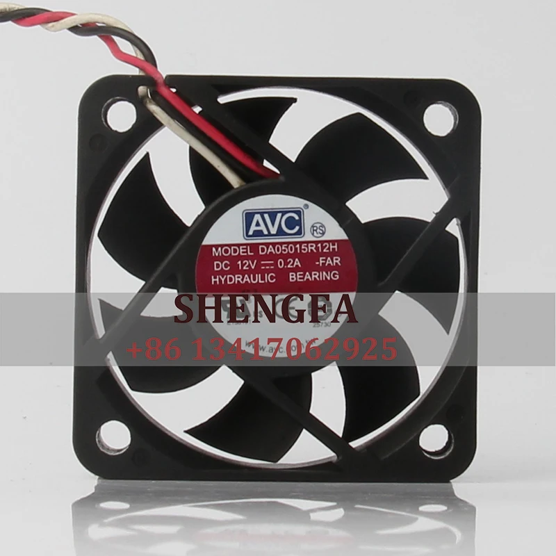 

AVC Cooling Fan Large Air Volume Four-Wire with PWM Temperature Control for DC12V 0.2A EC AC 50x50x15mm 5cm 5015 DA05015R12H