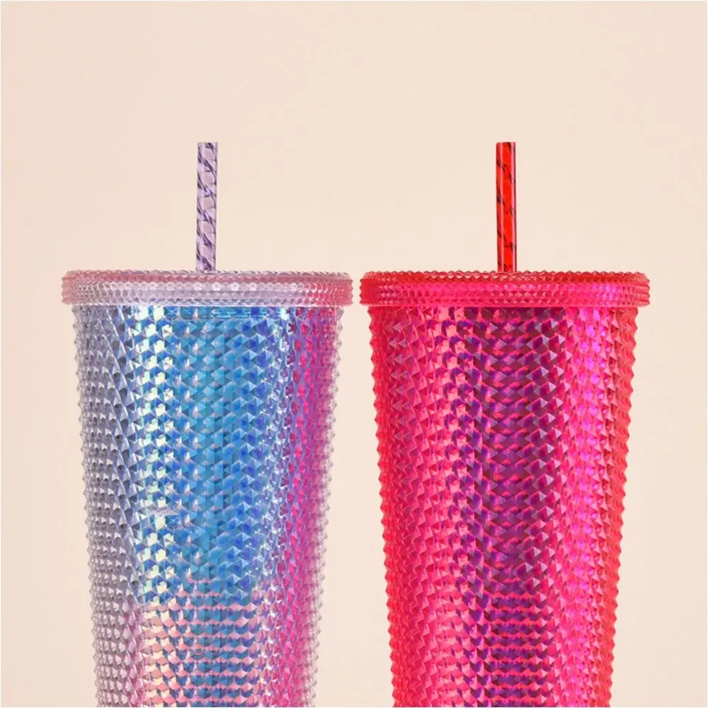 Eco-Friendly Multi-Color Reusable Straws with Clasps - Large Diameter, Perfect