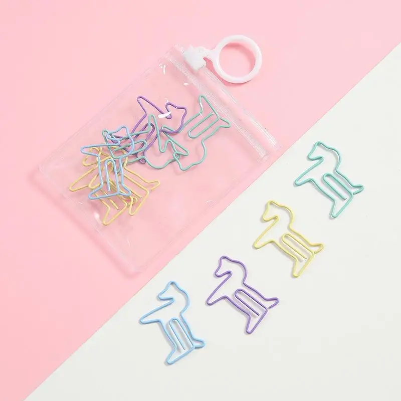 Paper Clip Creative Small Planet Heart Animal Star Mini Candy-colored Clip Stationery For Office School Supplies 10pcs