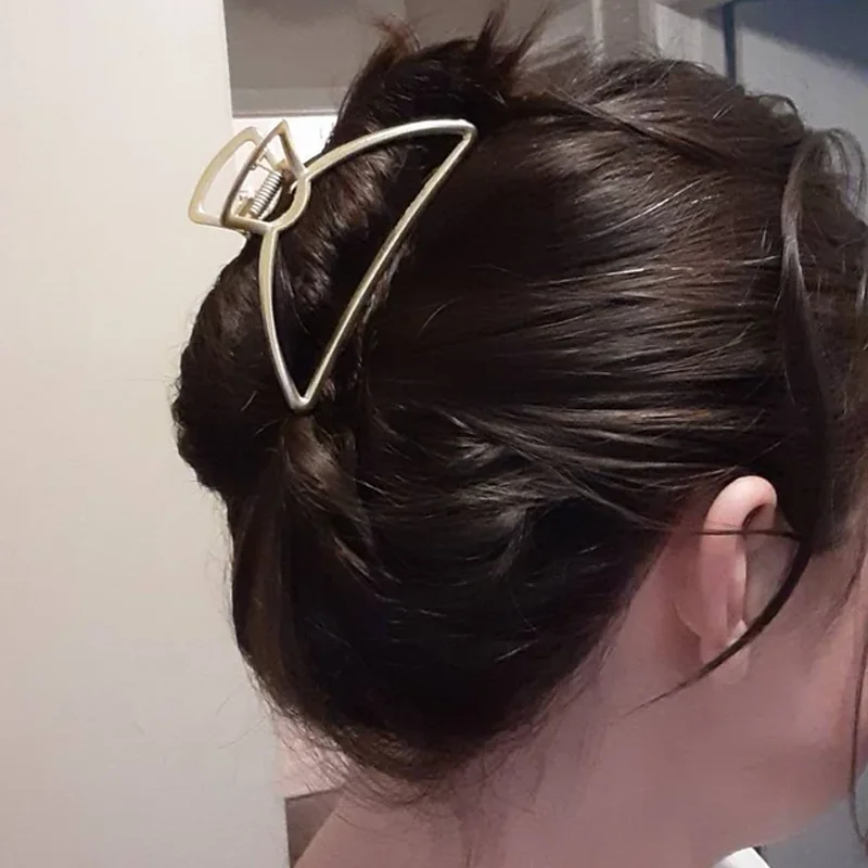 Vintage Gold Color Geometric Hair Clips Metal Hair Claw Cross Hairclip Headband Hairpin Crab Women Accessories Jewelry jewelry accessories hair accessory hair clip