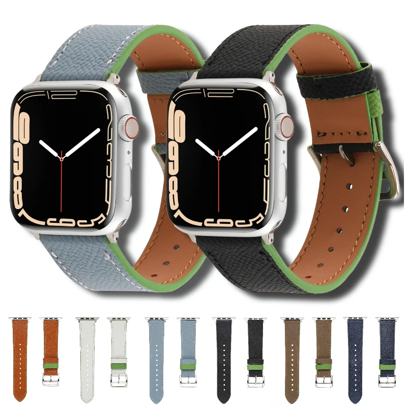 

Leather strap For Apple watch Ultra 8 7 49mm 45mm 41mm 6 5 4 SE 44mm 40mm Durable Watch Replacement Wristband For iwatch 3 42mm