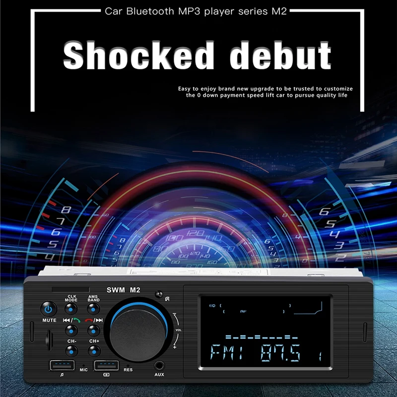 

Автомагнитола 1 DIN, автомагнитола с Bluetooth, USB, SD, AUX, FM, mp3-плеером, компьютером