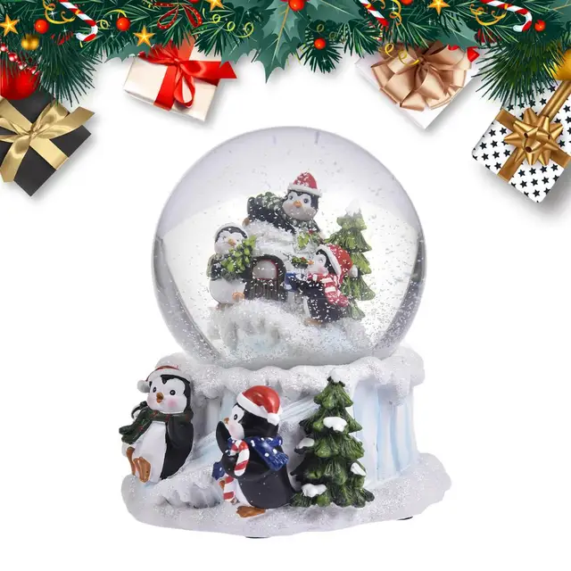 Palla Di Neve Musicale Rotante Con Luci - Sfera Di Cristallo Con Nefiata, Regalo Natale E Compleanno - Foto 3