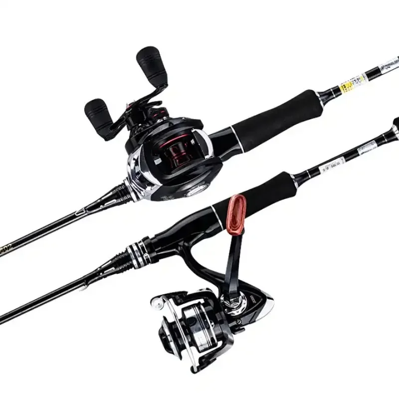 

1.8m/2.7m ultra light carbon fiber saltwater Portable Telescopic spinning long fishing rod reel set combo full kit