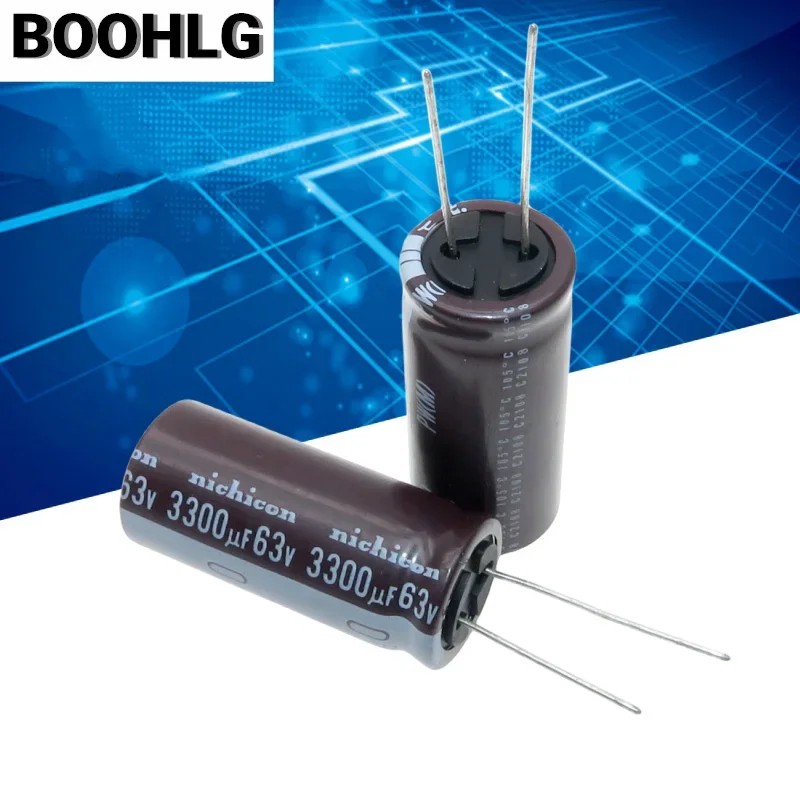 original 3300UF 63V Nichicon capacitor 63V 3300UF 18X40 PW high frequency low resistance 5PCS