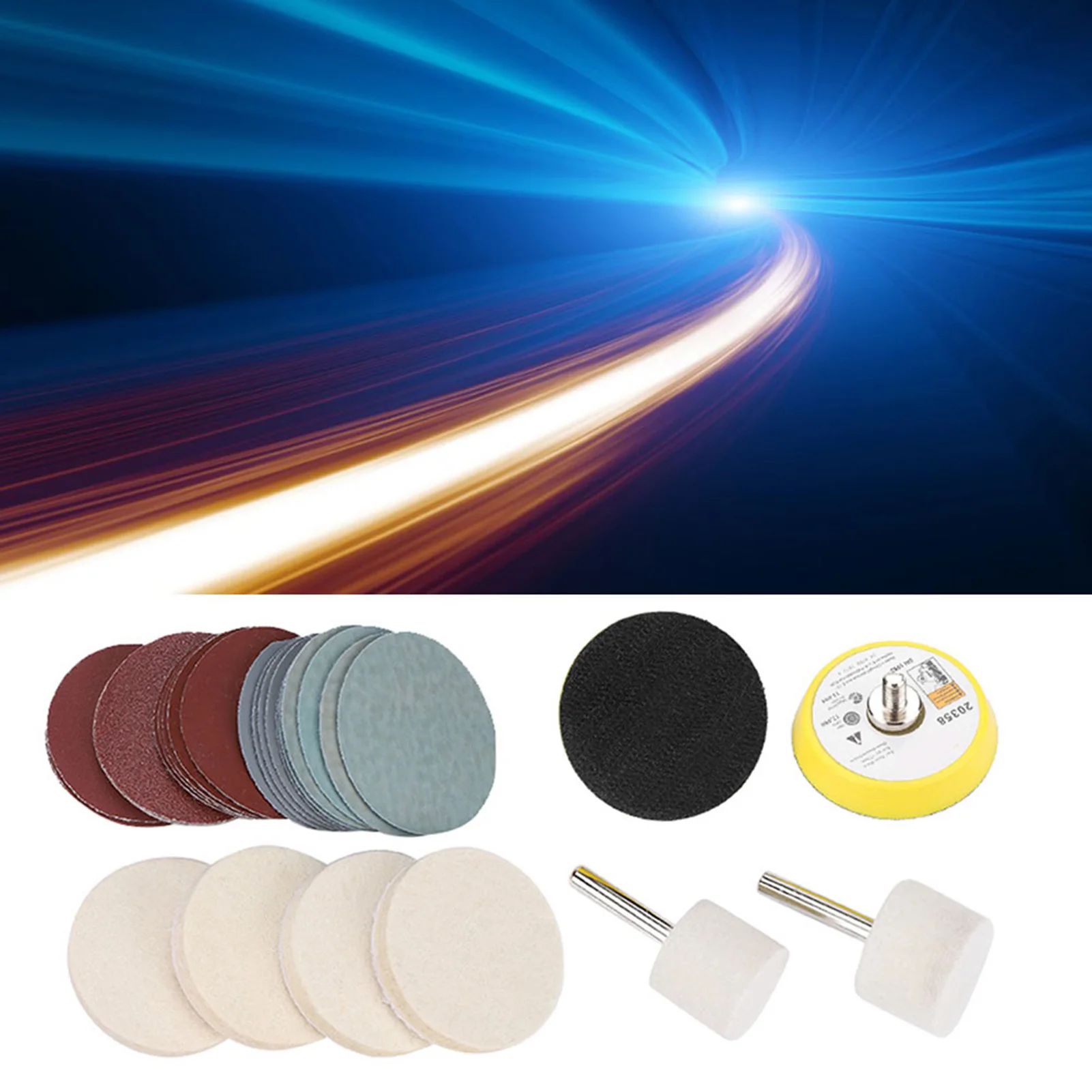 Glass Polishing Kit Glass Scratch Removal Polishing Kit Scratch Removal Set Ceric Dioxide Abrasive Discs Polish Pad Felt