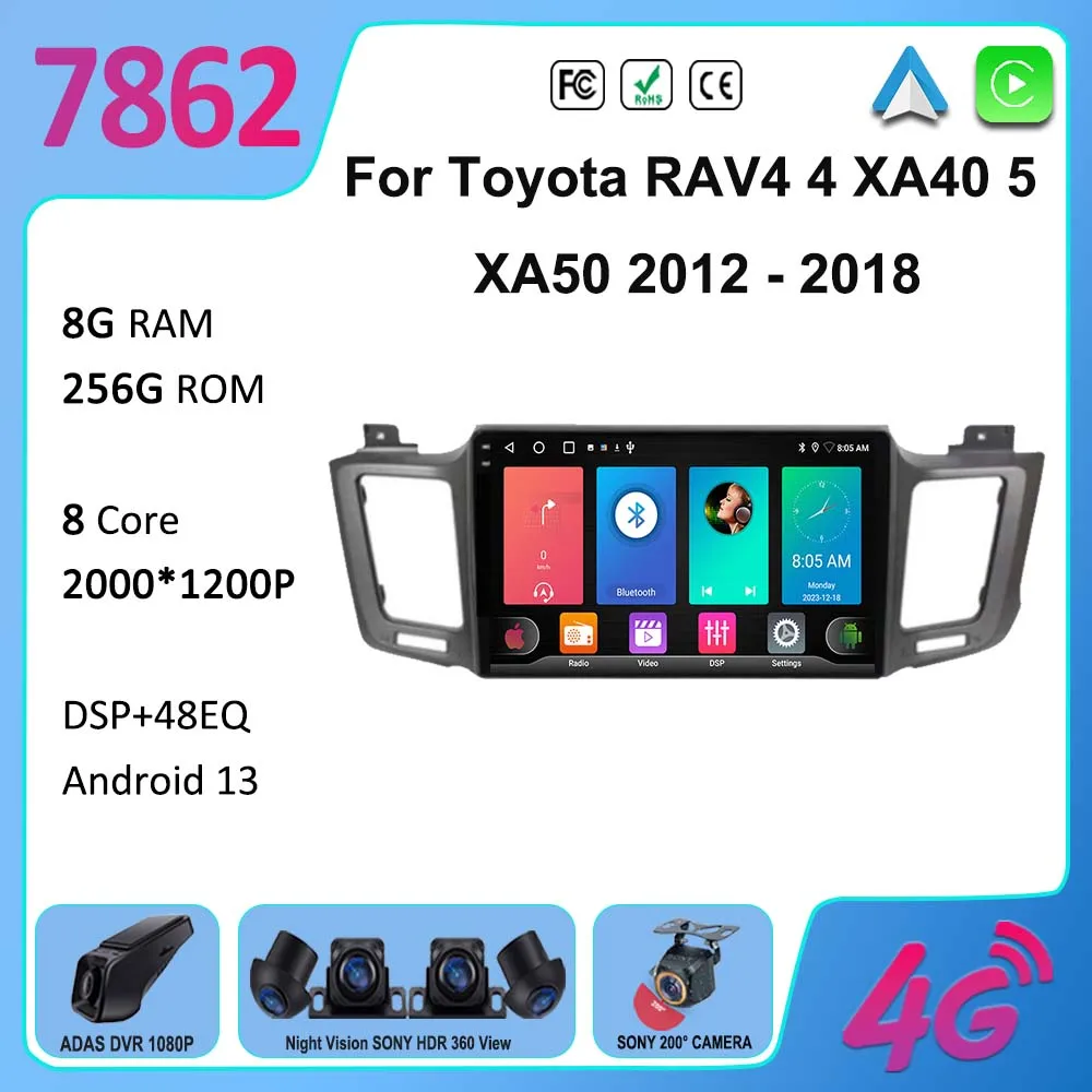 

Android 13 Car Dvd 7862 CPU For Toyota RAV4 4 XA40 5 XA50 2012 - 2018 GPS Navigation 2DIN Stereo Multimedia Player Head Unit BT