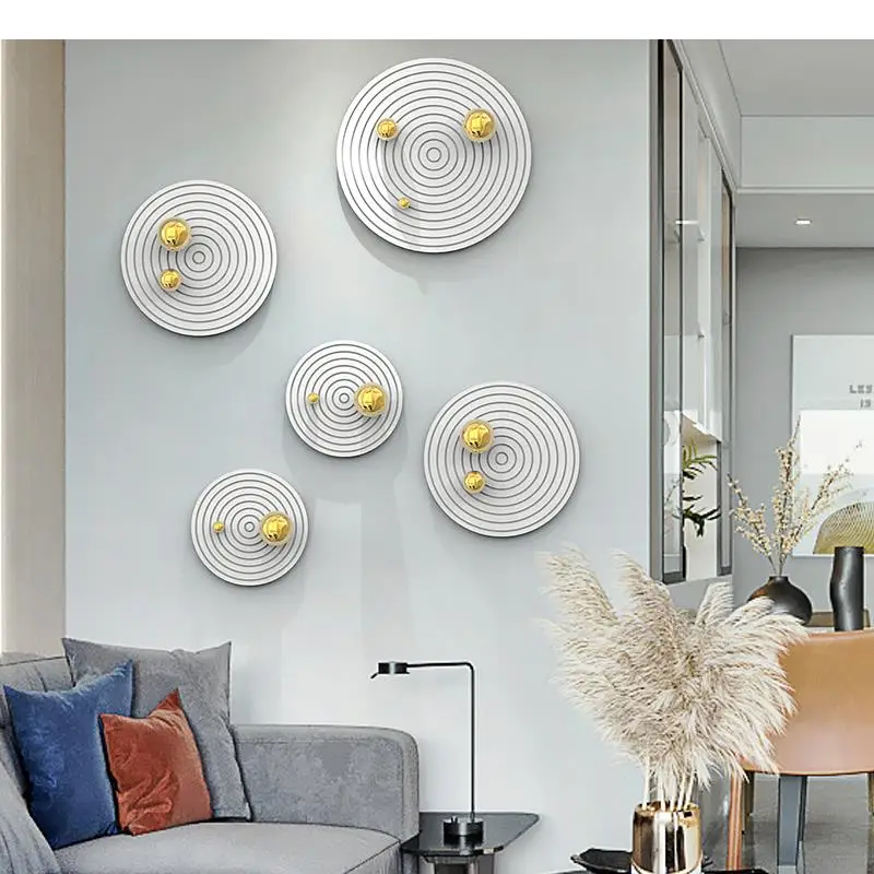 

Золотистый шар, декоративные диски, резьба по дереву, настенные украшения, Висячие картины, эстетическое украшение для комнаты, гостиной, настенное украшение