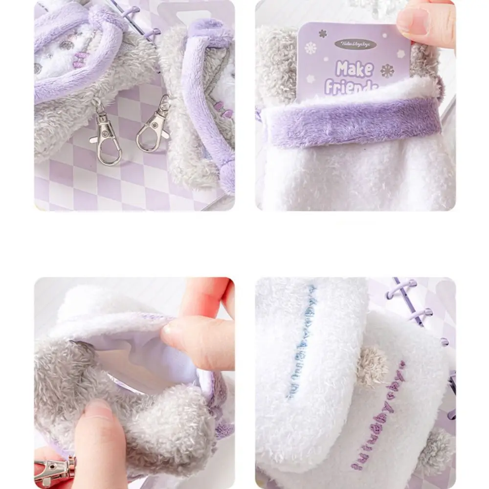 Photocard Holder Keychain Pendant Cartoon Snowman Animal Penguin Bus Card Lady Korean Idol Plush