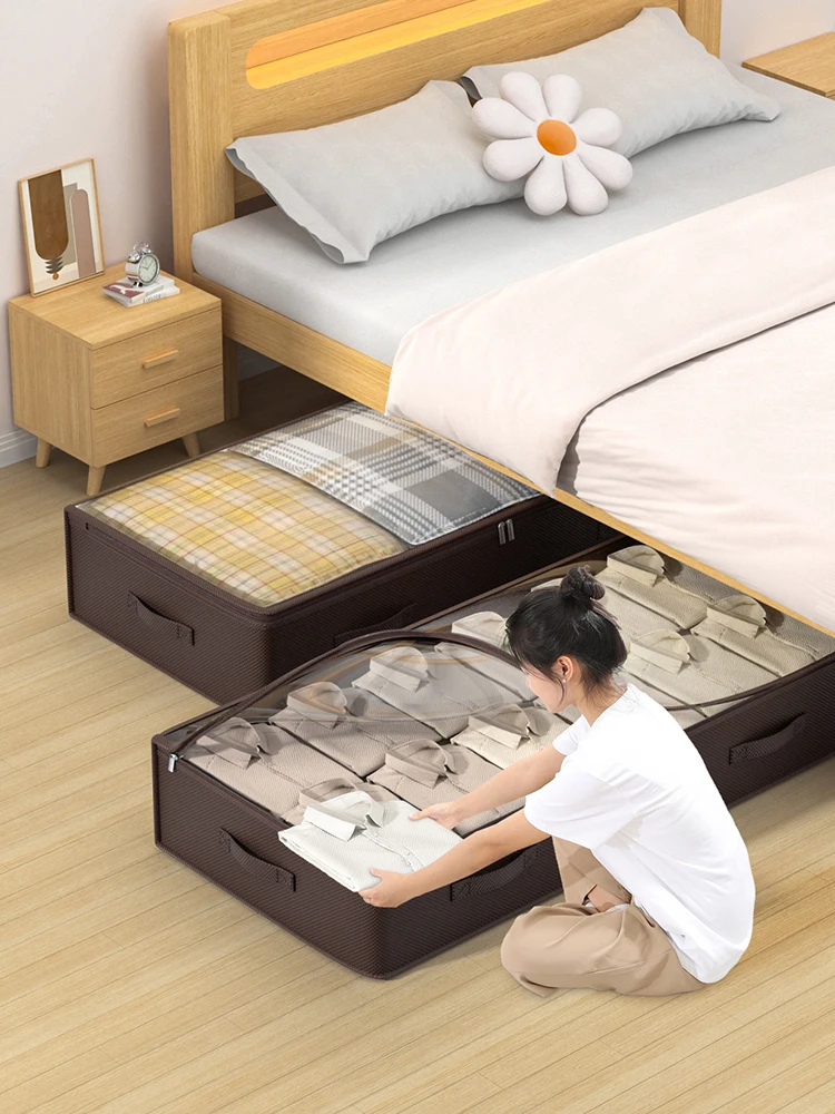1PC large capacity storage bag under bed Foldable quilt storage bag Bedroom closet Bedroom organizer bag under bed storage bag 2