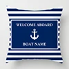 Dark Blue Nautical Series Pillowcase 50*50 Home Decoration Sofa Decoration Pillowcase 60*60 Cushion Cover 40*40 Customizable 3