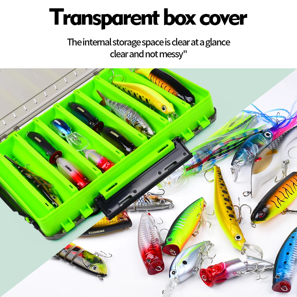 Double-sided Fishing Tackle Box Fishing Lure Storage Case Portable  Waterproof