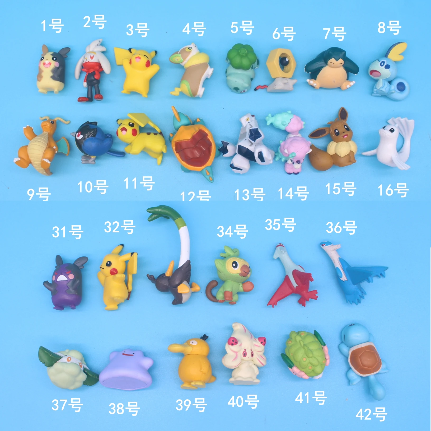 Takara Tomy Pokemon Food Play Lapras Gengar Pikachu Hand Office Gacha Action Figure Model Toys