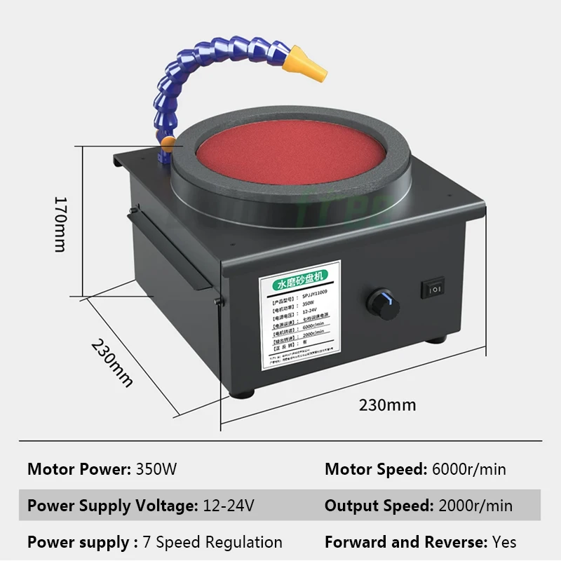 350W 데스크탑 전기 연마기 가정용 DIY 고속 샌딩 머신 건식 및 습식 겸용 칼갈이 12V-24V