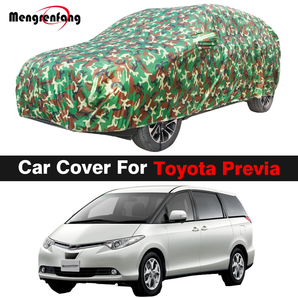 

Full Camouflage Car Cover For Toyota Previa Estima Tarago MPV Anti-UV Sun Shade Rain Snow Dust Prevent Waterproof Cover