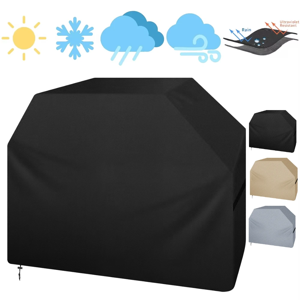 Barbecue Cover 147x61x122CM 190D Heavy Duty Windproof UV Resistant Gas Grill