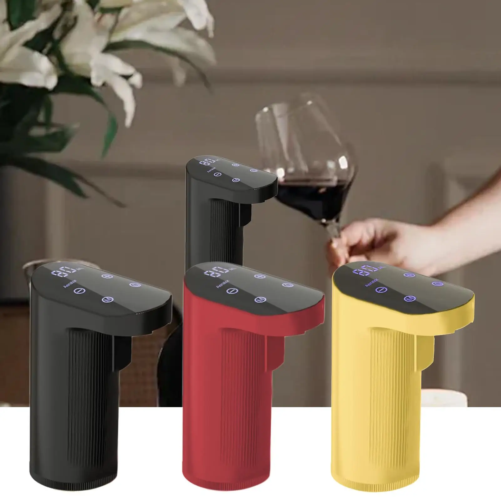 Electric Wine Dispenser USB Rechargeable Electric Wine Decanter Stable Pouring Adjustable Quantity Liquor Wine Pump Accessories