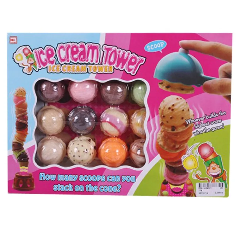 Children Pretend Play Toys Plastic Simulation Ice Cream Building Blocks Early Education Enlightenment Kids Birthday Gifts