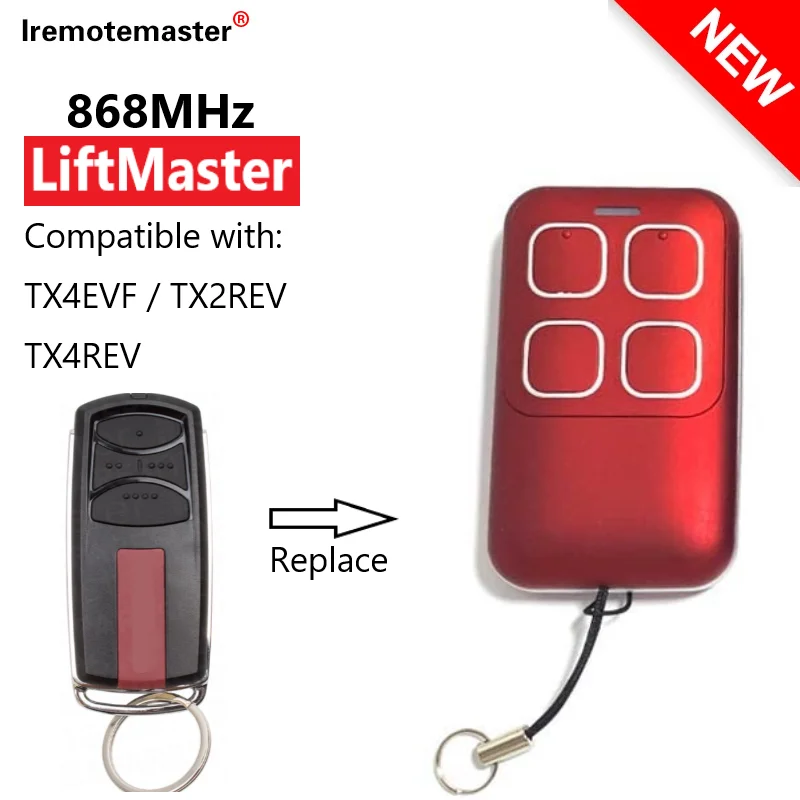리프트 마스터 TX4EVF 4 채널 에볼루션 시리즈용, 868 MHz 리모컨 리프트 마스터 TX4EVF 4 채널 에볼루션 시리즈용, 868 MHz 리모컨