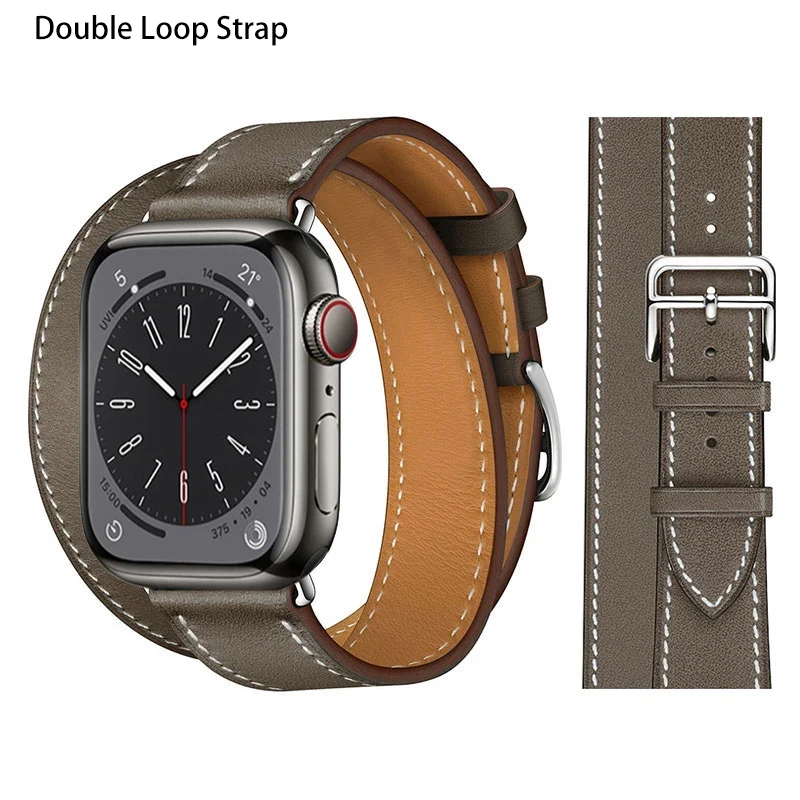 Premium Genuine Leather Watch Strap - Elegant and Versatile Wristband Bracelet