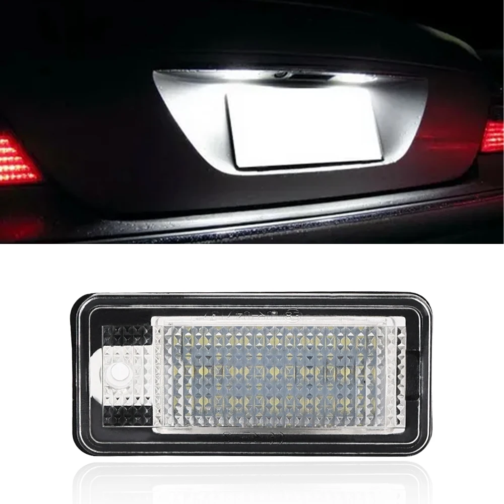 2pcs Number License Plate Light For Audi A3 A4 S4 RS4 B6 B7 A6