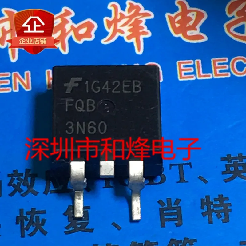 

5PCS-10PCS FQB3N60 TO-263 3A 600V NEW AND ORIGINAL ON STOCK