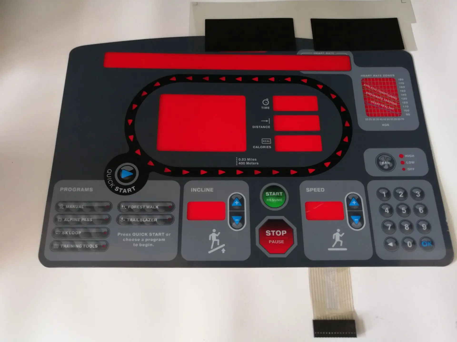 

STAR-TRAC 7532 7632 7600 Treadmill Button Panel Control Panel Membrane Switch