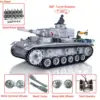 Toy Heng Long 1/16 Snow 7.0 Customized Panzer III H RTR RC Tank 3849 Metal Wheels Tracks Gearbox Idler Infrared BB Shoot TH17377 1