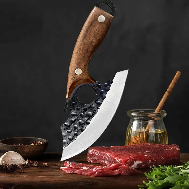 Description Picture 2 of itemKitchen Knives 4.9in Forged Boning Knife Stainless Steel Slicing Knife with Sheath For Kitchen Cooking BBQ Cheese Pizza