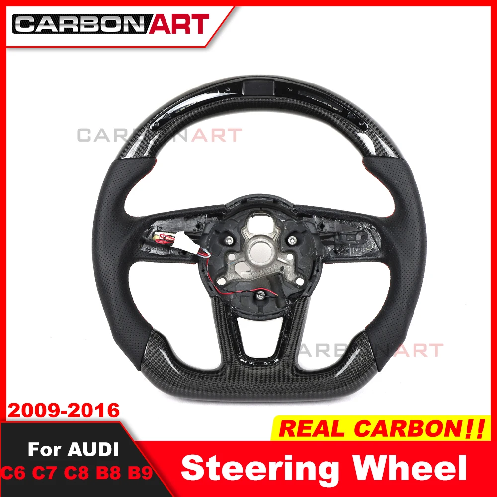 

Рулевое колесо из кованого углеродного волокна под заказ для audi C6 C7 C8 B8 B9, светодиодный рулевое колесо