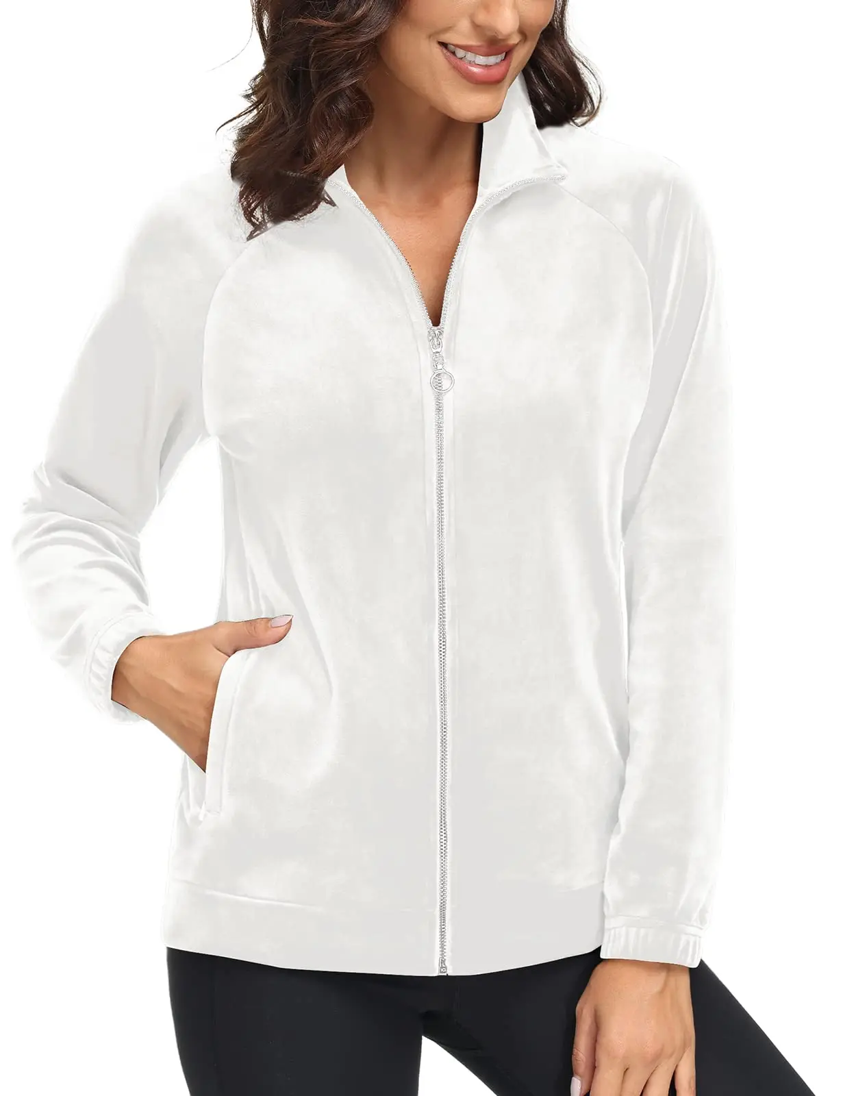 Chaqueta De Forro Polar Suave Con Cremallera Completa Ligera Para Mujer Abrigo De Recreación Al Aire