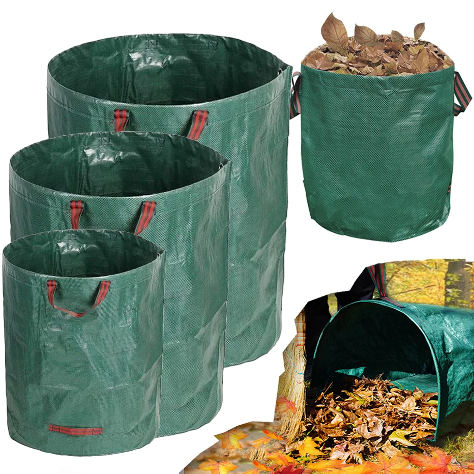 16/32/72 Gallon Garden Waste Bag Large Capacity Reusable/Collapsible with Handle